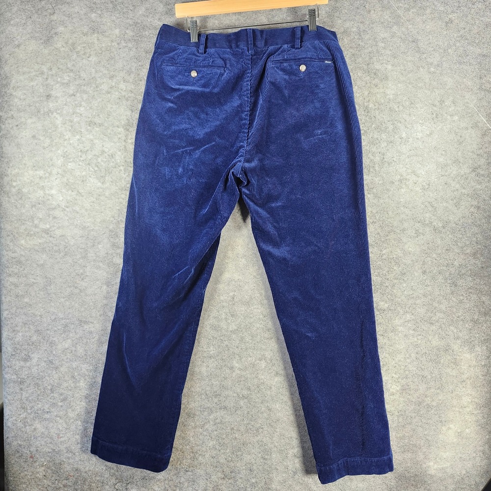 VTG Polo Ralph Lauren Men Royal Blue Corduroy Pants Classic Fit 36x30 Rare Y2K - Picture 15 of 16